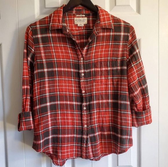 Denim & Supply Red Plaid Button Down - Picture 1 of 4